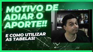 Motivo de adiar o meu aporte desse mês e como utilizar as tabelas de ações e fiis fiis ações [upl. by Ilana]