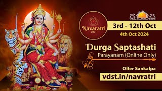 Navratri Day 2  Durga Saptashati Parayan  4 Oct 2024  Live from Bangalore Ashram [upl. by Ehtiaf570]