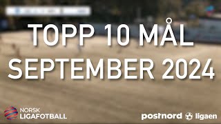 Topp 10 mål fra september  PostNordligaen [upl. by Siramay620]