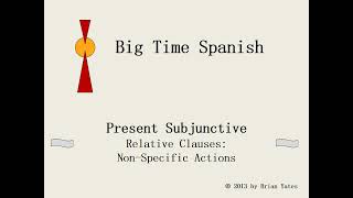 present subjunctive relative clauses non specific actions [upl. by Ednutey]