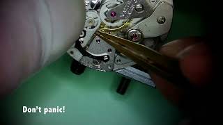 Wakmann Chronograph w Valjoux 7733 screw fail argh [upl. by Ostraw]