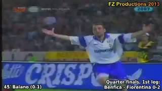 19961997 Cup Winners Cup ACF Fiorentina All Goals Road to Semifinals [upl. by Alram]