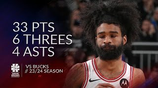 Coby White 33 pts 6 threes 4 asts vs Bucks 2324 season [upl. by Ivanah]