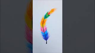 Easy Feather Art Drawing  Oil Pastels Painting yt art shorts ytshorts diy MissAgrawal21kids [upl. by Brnaby504]