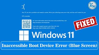 ✅ How to Fix Inaccessible Boot Device Error in Windows 11  Blue Screen [upl. by Burrow]