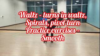 Smooth Waltz class notes turns spirals pivot and forward turning walk actions [upl. by Lohse]