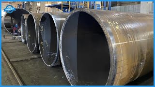 GIANT PIPE Steel Coil Production Process How Large Steel Pipe Is Made [upl. by Yelnik]