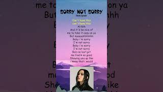 Demi Lovato  Sorry Not Sorry Lyrics shorts [upl. by Eiznekcam]