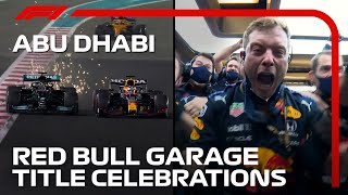 Red Bull Garage Watches Dramatic Final Lap  2021 Abu Dhabi Grand Prix [upl. by Selrhc744]