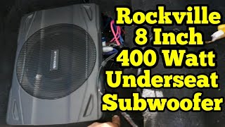 Rockville SS8P 400w 8quot Slim UnderSeat Subwoofer install Lexus IS300 [upl. by Caiaphas]