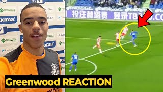 Mason Greenwood reaction after stunning goal vs Almeria  Manchester United News [upl. by Eynttirb975]