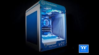 THERMALTAKE CORE V21 MOD PROJECT CHANNEL BLUE [upl. by Idurt]