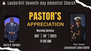 Lauderhill Live Worship amp Pastors Appreciation Service  Lieutenant Laton Smith  Oct 28 2023 [upl. by Thorstein]