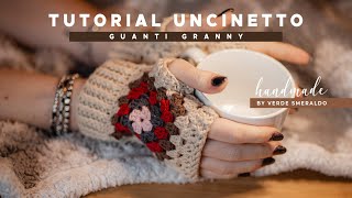 TUTORIAL GUANTI GRANNY SQUARE 2021 🍂🍁  Come fare dei guanti mattonella granny alluncinetto [upl. by Sikorski]