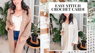 The Regency Triangle Flat Crochet Cardigan  Step by Step Instruction [upl. by Dev572]