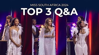 Top 3 QampA  Miss South Africa 2024 Finale Show [upl. by Sall]