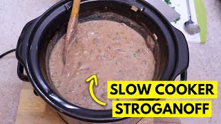 Beef Stroganoff in the Slow Cooker Recipe [upl. by Judye]