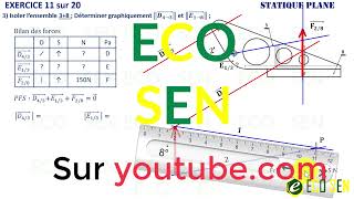 Statique Plane  Exercice 11 sur 20 [upl. by Arakihc]