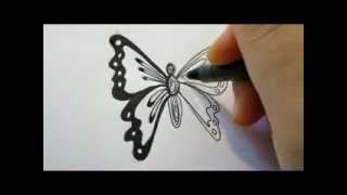 How To Draw A Butterfly  The Easy Way [upl. by Gale173]