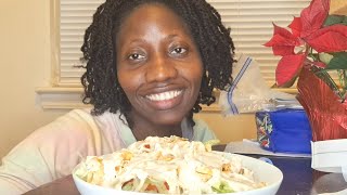 quotSatisfying CHICKEN CAESAR SALAD Mukbang Crunchy amp Delicious [upl. by Ebeohp240]