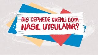 Dyo ile Dış Cephede Grenli Boya Nasıl Uygulanır [upl. by Knipe]