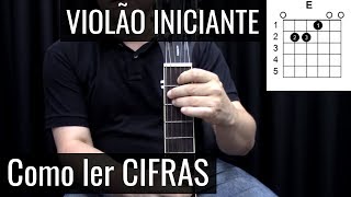 Violão Iniciante Como ler Cifras [upl. by Aminta]