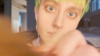 ASMR Your nonbinary friend does your androgynous makeup soft speaking amp whispering [upl. by Oiziruam929]