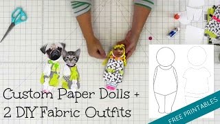 Custom Paper Dolls  2 Free Printable Templates [upl. by Sirromad679]