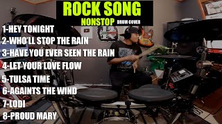 ROCK SONG NONSTOP DRUM COVER BY REY MUSIC COLLECTION [upl. by Ainaj365]