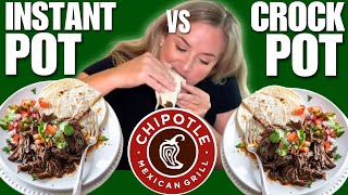 Instapot vs Crockpot  Chipotle Style [upl. by Catherina]