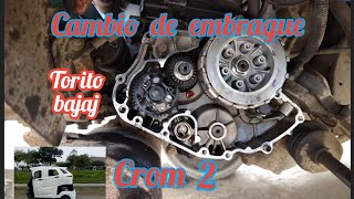 COMO CAMBIAR DISCO DE CLUTCH DE UNA MOTOTAXI TORITO BAJAJ CROM 2 [upl. by Camp140]