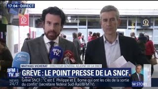 Grève SNCF quotLa situation sera à peu près conforme à celle d’aujourd’huiquot explique Mathias Vicherat [upl. by Orapma]