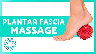 How to do a muscle RELEASE massage on the PLANTAR FASCIA 🦶 [upl. by Llenyar876]