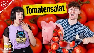 Schneller und einfacher Tomatensalat mit Knoblauch 🍅  Günstig Kochen [upl. by Ybrek]