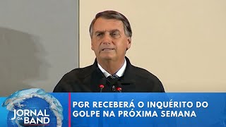 PGR receberá o inquérito do golpe na próxima semana  Jornal da Band [upl. by Eilatam]