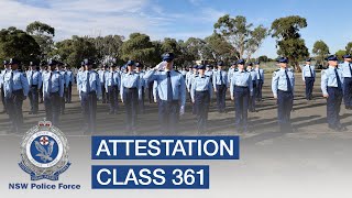 Attestation of Class 361  NSW Police Force [upl. by Novyad]