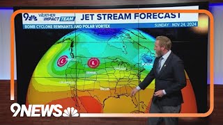 Thanksgiving week to be impacted by bomb cyclone remnants and polar vortex [upl. by Marget]