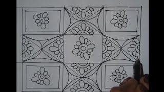 nokshi Katha design।। কাঁথা ডিজাইন।।। easy Nakshi Katha design।। [upl. by Ylla]