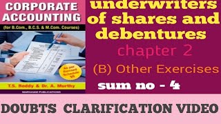 DOUBTS CLARIFICATION VIDEO UNDERWRITING OF SHARES AND DEBENTURES SUMNO4 a2tipsandtricks366 [upl. by Sigismond198]