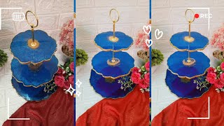 3 tier platter making tutorialhow to make 3 tier resin platter [upl. by Alyam]