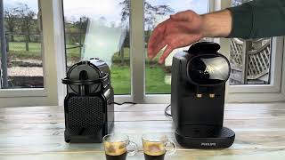 NESPRESSO vs LOR BARISTA SUBLIME Taste Test  Which machine pours a better espresso coffee  A2B [upl. by Gnas146]