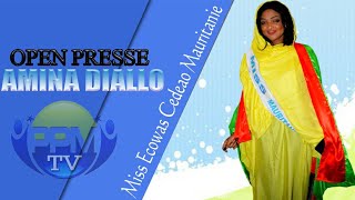 OPEN PRESSE Amina Diallo Miss Ecowas Cedeao Mauritanie 2021 [upl. by Moule]