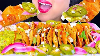 ASMR MUKBANG  EXTRA CRUNCHY FRIED TACOS  EATING SOUNDS  ASMR Phan [upl. by Hughmanick]