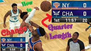 NBA 2K22 how to change quarter length [upl. by Rifkin]