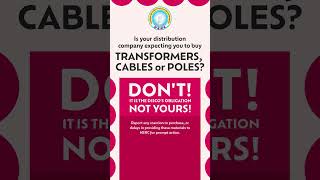 Is your distribution company expecting you to buy transformers cables or poles Dont nerc [upl. by Alon]