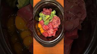 Easy crockpot recipe for kibble toppers 🥘🐕 shorts [upl. by Bloem]