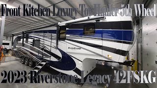 2023 Riverstone 42FSKG Luxury Toy Hauler 5th Wheel by Forestriver  Couchs RV Nation RV Review Tour [upl. by Tanny]