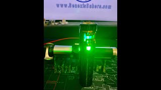 Star Wars Grandmaster Yoda Neopixel lightsaber w crystal chamber and RGB buttons ProffieBoard [upl. by Yatnuahc64]