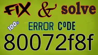 how to fix Windows Updates problem 80072f8f for Windows 7810 2020 best method100 solution [upl. by Ettolrahs]