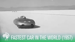 Fastest Car in The World Breaks Records Driven by Stirling Moss 1957  Sporting History [upl. by Abercromby]